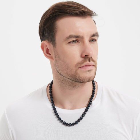 10-11mm Versatile Dyed Black Pearl Necklace - House Of Pearls